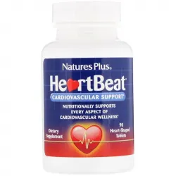 Nature's Plus, HeartBeat, підтримка серцево-судинної системи, 90 таблеток у формі серця 