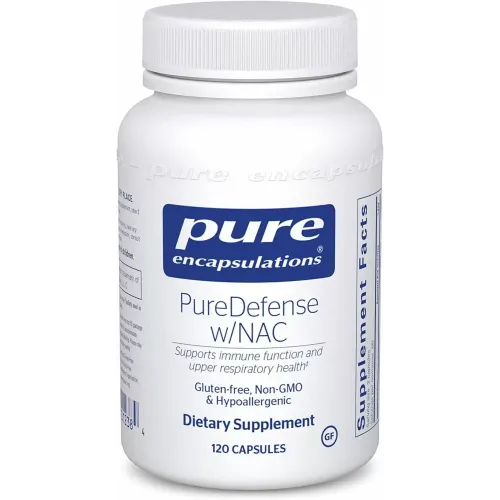 Поддержка иммунитета и здоровья дыхательной системы, PureDefense with NAC, Pure Encapsulations, 120 капсул