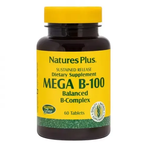 Nature's Plus, В-Комплекс повільного вивільнення, В-100, 60 таблеток 