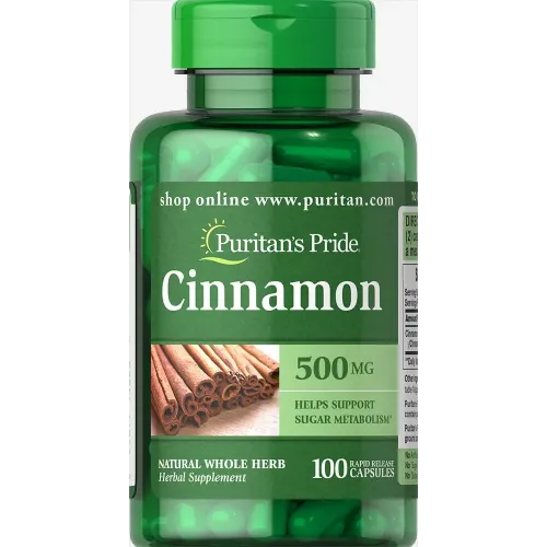 Кориця, Cinnamon, Puritan's Pride, 500 мг, 100 капсул 