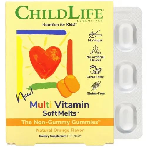 ChildLife, Multi Vitamin SoftMelts зі смаком натурального апельсина, 27 таблеток