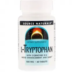 L-триптофан коферментной (L-Tryptophan with Coenzyme B-6), Source Naturals, 60 таб., 