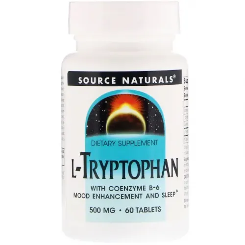 L-триптофан коферментной (L-Tryptophan with Coenzyme B-6), Source Naturals, 60 таб.,