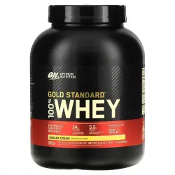 Optimum Nutrition, 100% Whey Gold Standard, сироватковий протеїн, зі смаком банана, 2270 г