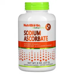 NutriBiotic, Immunity, аскорбат натрію, кристалічний порошок, 227 г