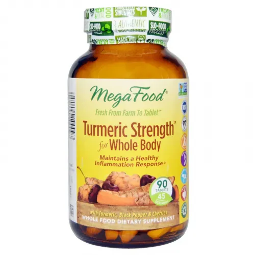 MegaFood, Сила куркуми для всього організму, Turmeric Strength for Whole Body, 90 таблеток