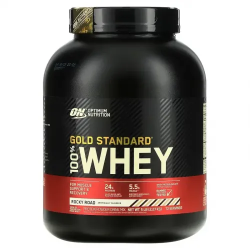 Optimum Nutrition, 100% Whey Gold Standard, сироватковий протеїн, зі смаком шоколадного морозива, 2270 г