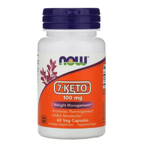 Now Foods, 7-KETO, 100 мг, 60 рослинних капсул