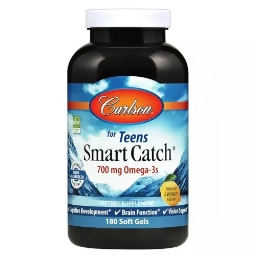 Carlson Labs, Smart Catch, натуральный вкус лимона, 180 желатиновых капсул