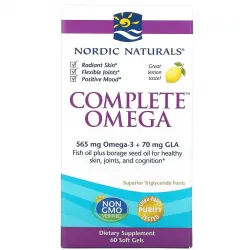 Nordic Naturals, Complete Omega, лимонний смак, 1000 мг, 60 гелевих капсул 