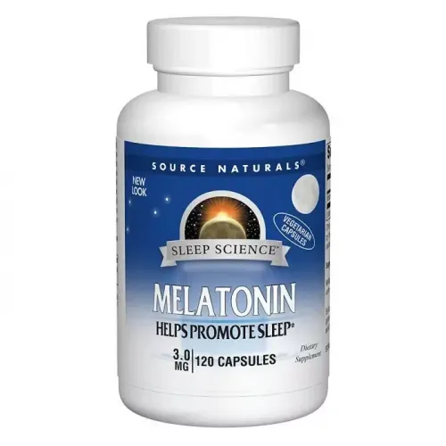 Source Naturals, Мелатонін 3 мг, Sleep Science, 120 гелевих капсул 