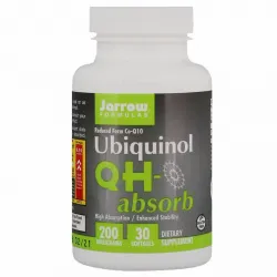 Jarrow Formulas, Убіхінол QH-Absorb, 200 мг, 30 м'яких гелевих капсул