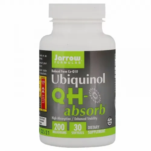 Jarrow Formulas, Убіхінол QH-Absorb, 200 мг, 30 м'яких гелевих капсул