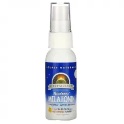 Source Naturals, Sleep Science, NutraSpray, мелатонін, апельсиновий смак, 1,5 мг, 59,14 мл