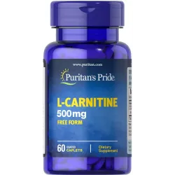 Л-карнітин, L-Carnitine, Puritan's Pride, 500 мг, 60 капсул 