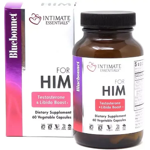 Комплекс для него, Intimate Essentials For Him, Testosterone, Libido Boost, Bluebonnet Nutrition, 60 капсул