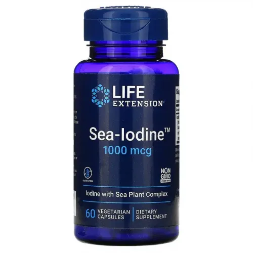 Life Extension, Sea-Iodine, 1000 мкг, 60 вегетаріанських капсул 