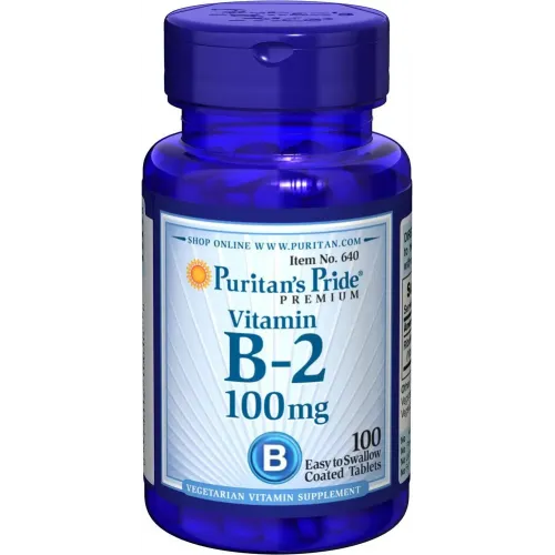 Витамин В-2, Vitamin B-2 (Riboflavin), Puritan's Pride, 100 мг, 100 таблеток