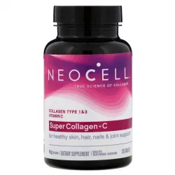 Neocell, Super Collagen + C, добавка з колагеном та вітаміном C, 120 таблеток 