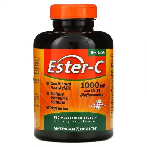 American Health, Ester-C с цитрусовыми биофлавоноидами, 1000 мг, 180 вегетарианских таблеток