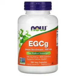 Now Foods, EGCg, екстракт зеленого чаю, 400 мг, 180 рослинних капсул 