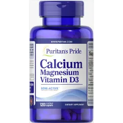 Кальцій Магній Вітамін Д, Calcium Magnesium with Vitamin D, Puritan's Pride, 120 капсул 