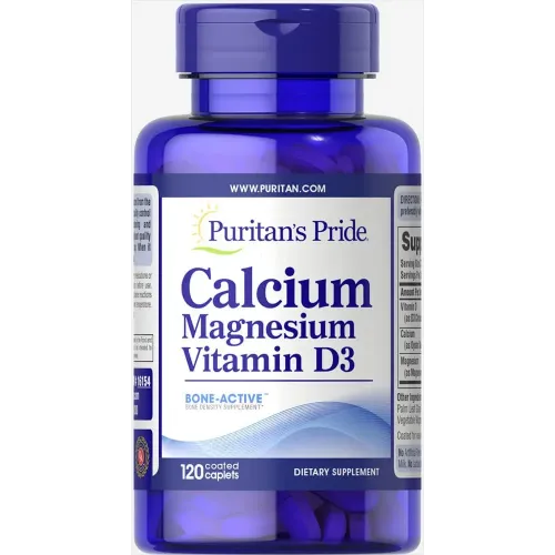 Кальцій Магній Вітамін Д, Calcium Magnesium with Vitamin D, Puritan's Pride, 120 капсул 