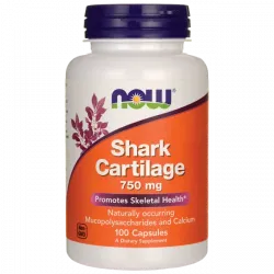 Акулячий хрящ, Shark Cartilage, Now Foods, 750 мг, 100 капсул, 