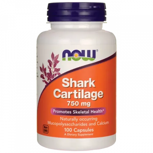 Акулячий хрящ, Shark Cartilage, Now Foods, 750 мг, 100 капсул, 