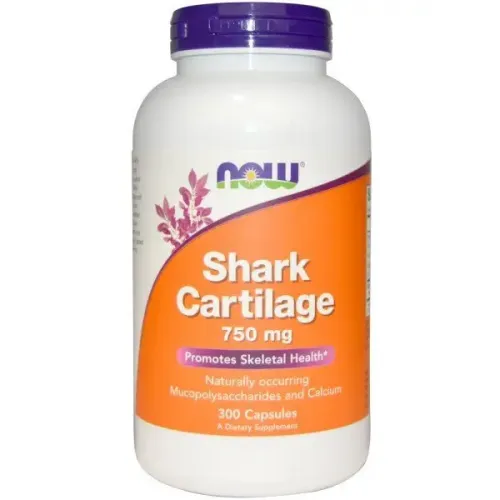 Акулячий хрящ, Shark Cartilage, Now Foods, 750 мг, 300 капсул,