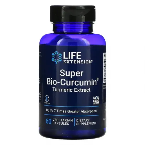 Life Extension, Super Bio-Curcumin, куркумін, 60 вегетаріанських капсул 