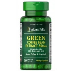 Зеленый кофе, Green Coffee Bean, Puritan's Pride, 800 мг, 60 капсул