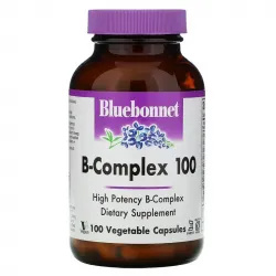 Bluebonnet Nutrition, B-Complex 100, вітаміни групи B, 100 вегетаріанських капсул 