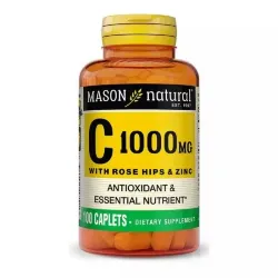 Mason Natural, Витамин C 1000 мг, с шиповником и цинком, 100 каплет