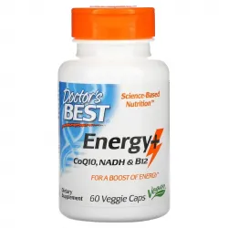 Doctor's Best, Energy + CoQ10, NADH і B12, 60 вегетаріанських капсул 