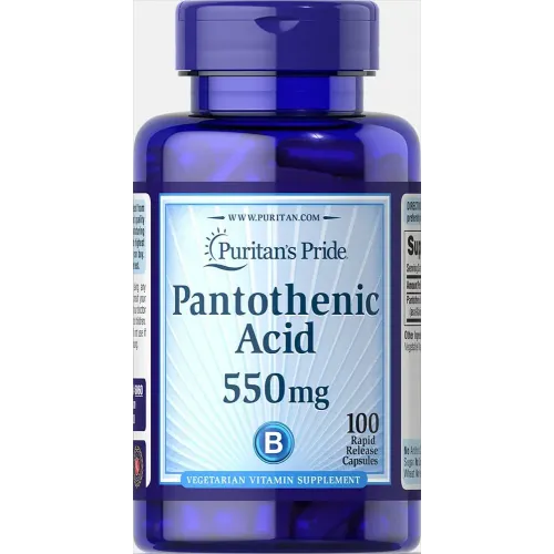 Пантотенова кислота, Pantothenic Acid, Puritan's Pride, 550 мг, 60 капсул