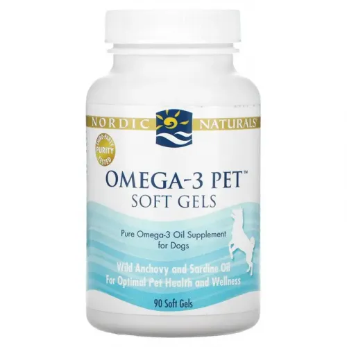 Nordic Naturals, Omega-3 Pet, м'які желатинові капсули для собак, 90 капсул