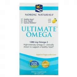 Nordic Naturals, Ultimate Omega, зі смаком лимона, 1280 мг, 180 капсул 