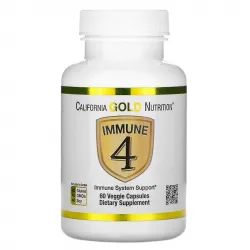 California Gold Nutrition, Immune 4, засіб для зміцнення імунітету, 60 вегетаріанських капсул 