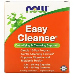 Now Foods, Easy Cleanse, 2 флакони по 60 рослинних капсул у кожному 