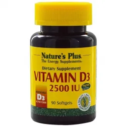 Nature's Plus, Vitamin D3 2500 IU, 90 капсул 