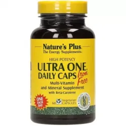 Nature's Plus, Щоденні мультивітаміни без заліза, Ultra One, 60 гелевих капсул