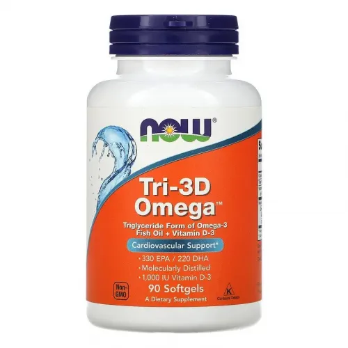 Now Foods, Tri-3D Omega, 90 м'яких таблеток 