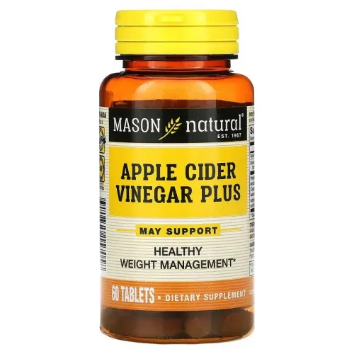 Яблочный уксус +, Apple Cider Vinegar Plus, Mason Natural, 60 таблеток