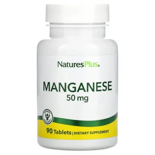 Nature's Plus, марганець, 50 мг, 90 пігулок 