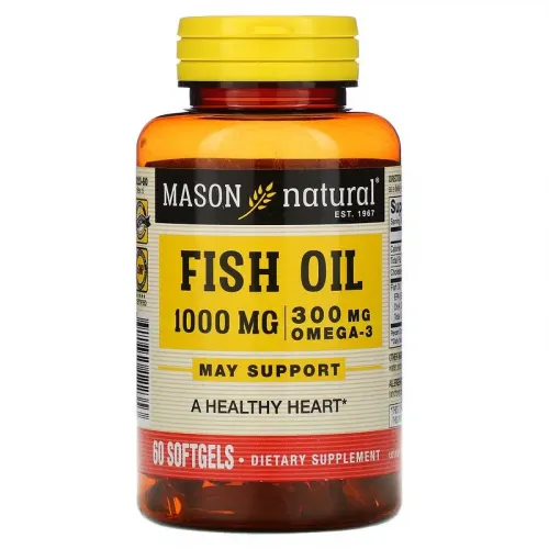 Mason Natural, рыбий жир, 1000 мг, 60 капсул