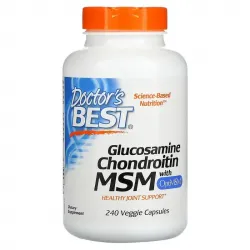 Doctor's Best, глюкозамін, хондроїтин та MSM з OptiMSM, 240 вегетаріанських капсул