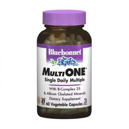 Bluebonnet Nutrition, Мультивитамины с железом, MultiONE, 60 гелевых капсул