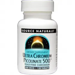 Ультра хром пиколинат, Source Naturals, 500 мкг, 120 таблеток 