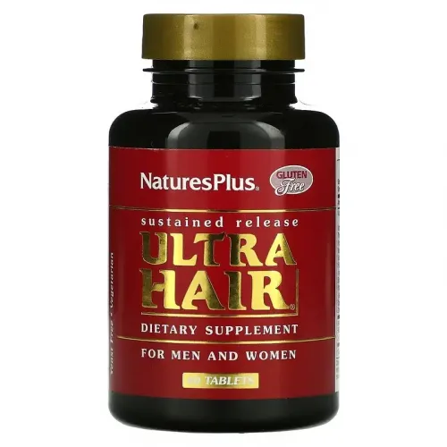 NaturesPlus, Ultra Hair, для чоловіків та жінок, 60 таблеток 